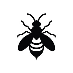 Bee Icon Vector: Simple Insect Illustration