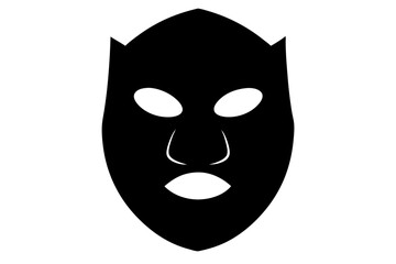 Fototapeta premium Silhouette of a black african tribal mask