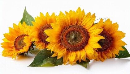 Fototapeta premium sunflower isolated on white backgorund