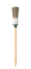 Round brush with wooden handle on transparent background