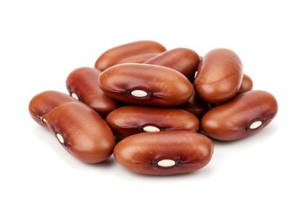 Pile of kidney beans isolated on white background