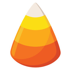Halloween candy corn isolated clipart on white background