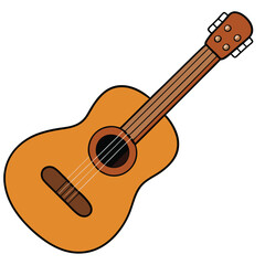 Guitar illustration flat vector design