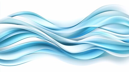 Obraz premium Abstract light blue wavy design