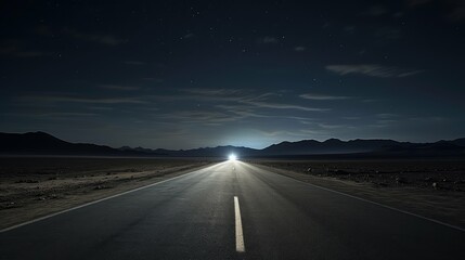 Naklejka premium solitude dark road