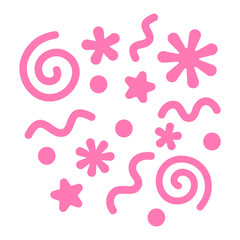 Pink floral confetti