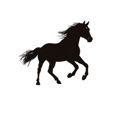 Obraz premium Running Horse Silhouette on transparent background