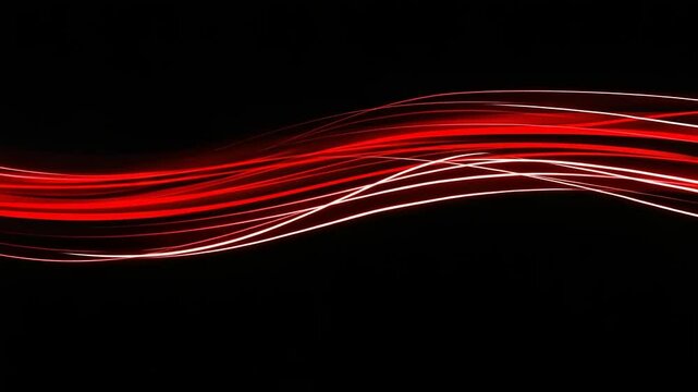 Abstract red and white light trails