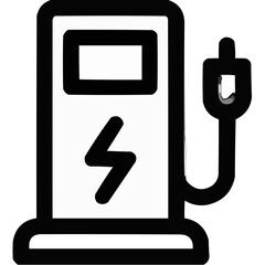 Electric fuel pump icon on a simple background  