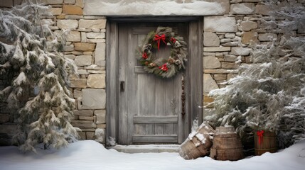 wreath advent door