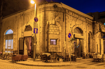 The cafe at the corner, Ha-Gimnasya ha-Ivrit Street, Jaffa, Tel Aviv, Israel