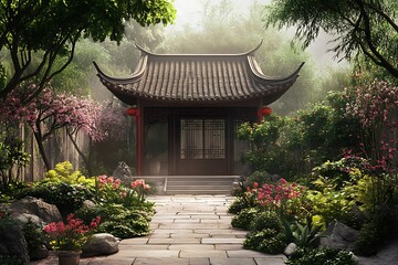 Fototapeta premium japanese garden gate