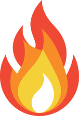 Fire colorful icon Vector on