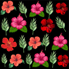 Summer Flower Seamless Oriental Pattern Traditional Design for Background, Carpet, Wallpaper, Clothing, Fabric, Textile, Wrapping, Batik, Vector, Illustration Style