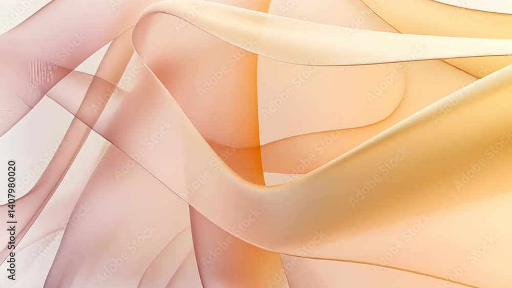 Poster elegant abstract forms dance in soft pastel hues, creating a serene visual experience for viewers ge
