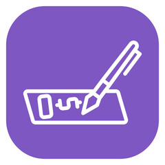 Minimalist Line Art Paid Articles Rounded Square Icon