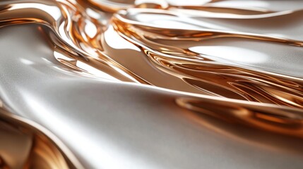 Abstract liquid metallic texture in a blend of gold and silver.
