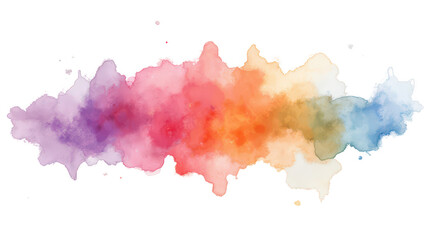 Abstract Watercolor Rainbow Wash Background
