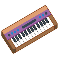 Fototapeta premium Synthesizer illustration flat vector design
