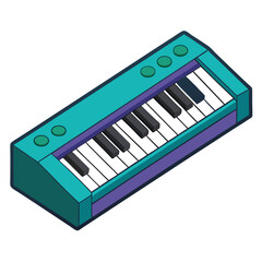Synthesizer illustration flat vector design