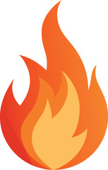 Fire icon vector on illustration