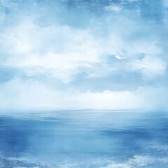 Obraz premium Serene Blue Ocean and Sky Calm Water Landscape for Design