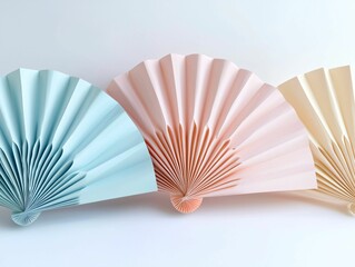 Pastel Paper Fans