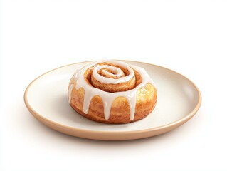 Cinnamon Roll on Plate