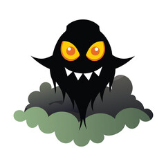 Halloween fog isolated clipart on white background