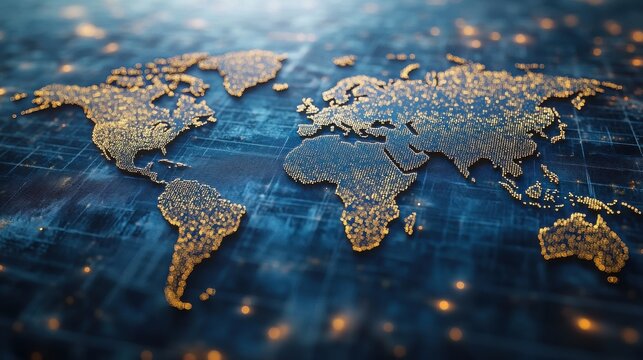 mapa del mundo y redes ilustracion en 3d y concepto de logistica internacional de acuerdos y negocios internacionales redes y empresas alrededor del mundo