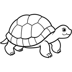 Simple Tortoise Vector Drawing