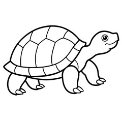 Simple Tortoise Vector Drawing