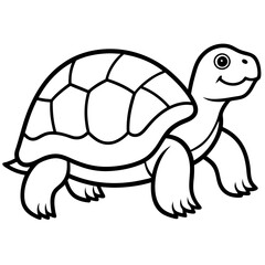 Simple Tortoise Vector Drawing