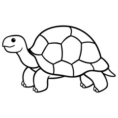 Simple Tortoise Vector Drawing