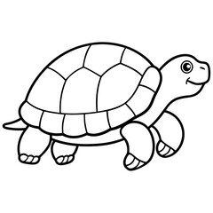 Simple Tortoise Vector Drawing