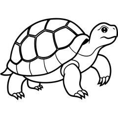 Simple Tortoise Vector Drawing