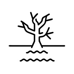 Obraz premium Tree icon with water