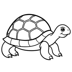 Simple Tortoise Vector Drawing