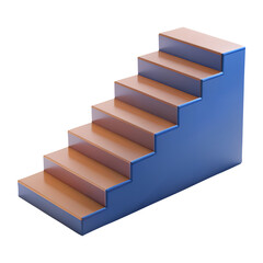 stairs to success isolated on transparent white background, clipping path