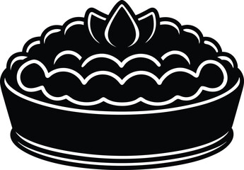 Cake Silhouette Vector Icon for Dessert Designs, Elegant Cake Silhouette Vector Icon for Celebrations, Stylish Cake Silhouette Icon for Event Decorations.