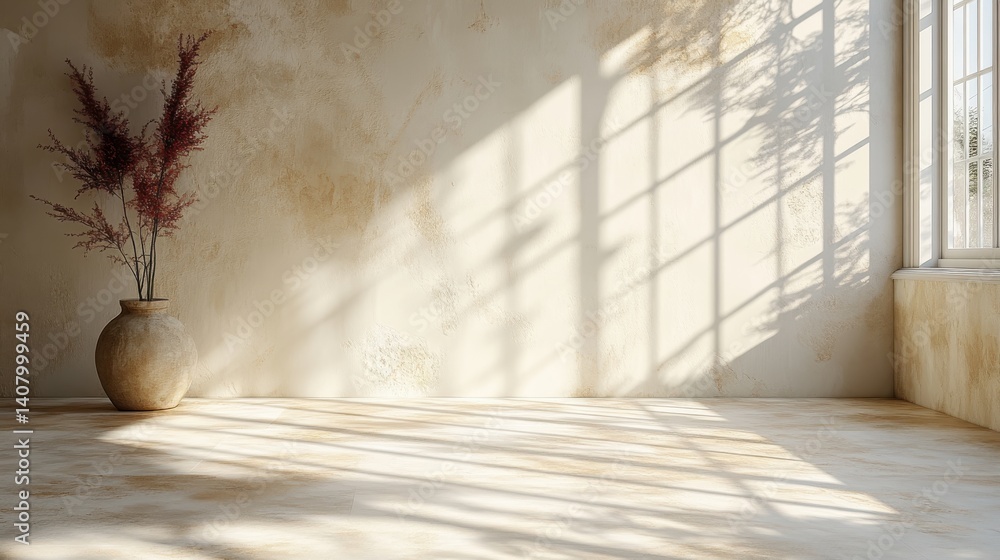 Aufkleber minimalistic abstract simple gentle light beige background for product presentation,light,beautiful 