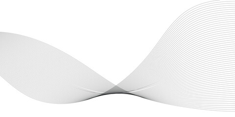 Fototapeta premium Abstract frequency sound wavy, twisted curve lines with blend effect. Technology abstract wavy curve lines on transparent background. Abstract business wave curve lines background. Vector 
