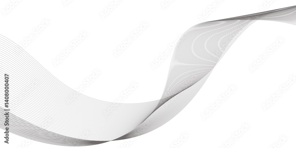 Poster abstract frequency sound wavy, twisted curve lines with blend effect. technology abstract wavy curve