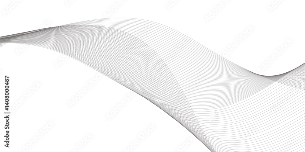 Poster abstract frequency sound wavy, twisted curve lines with blend effect. technology abstract wavy curve