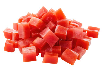 Diced Tomatoes PNG on transparent background