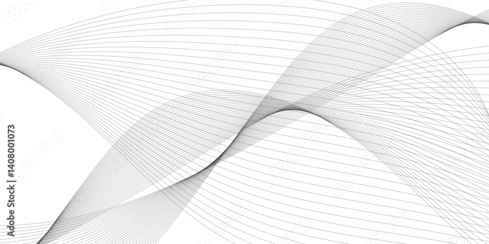 Poster abstract grey smooth element swoosh speed wave modern stream background. abstract wave line for broc