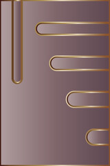 Abstract Purple and Gold Layout, Minimalist and Stylish, Geometric Elements with Copy Space