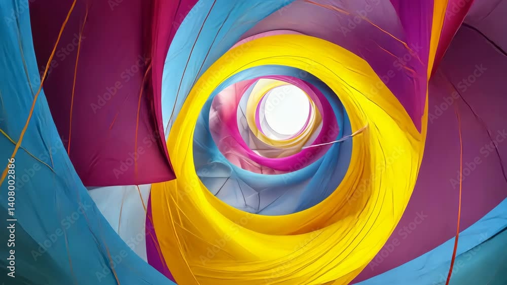 Aufkleber intricate web of multicolored threads forming a mesmerizing geometric design, capturing the beauty o