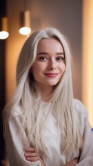 woman smiling