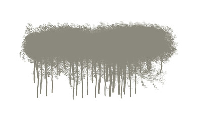 Abstract brush stock isolated on transparent PNG file
